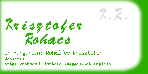 krisztofer rohacs business card